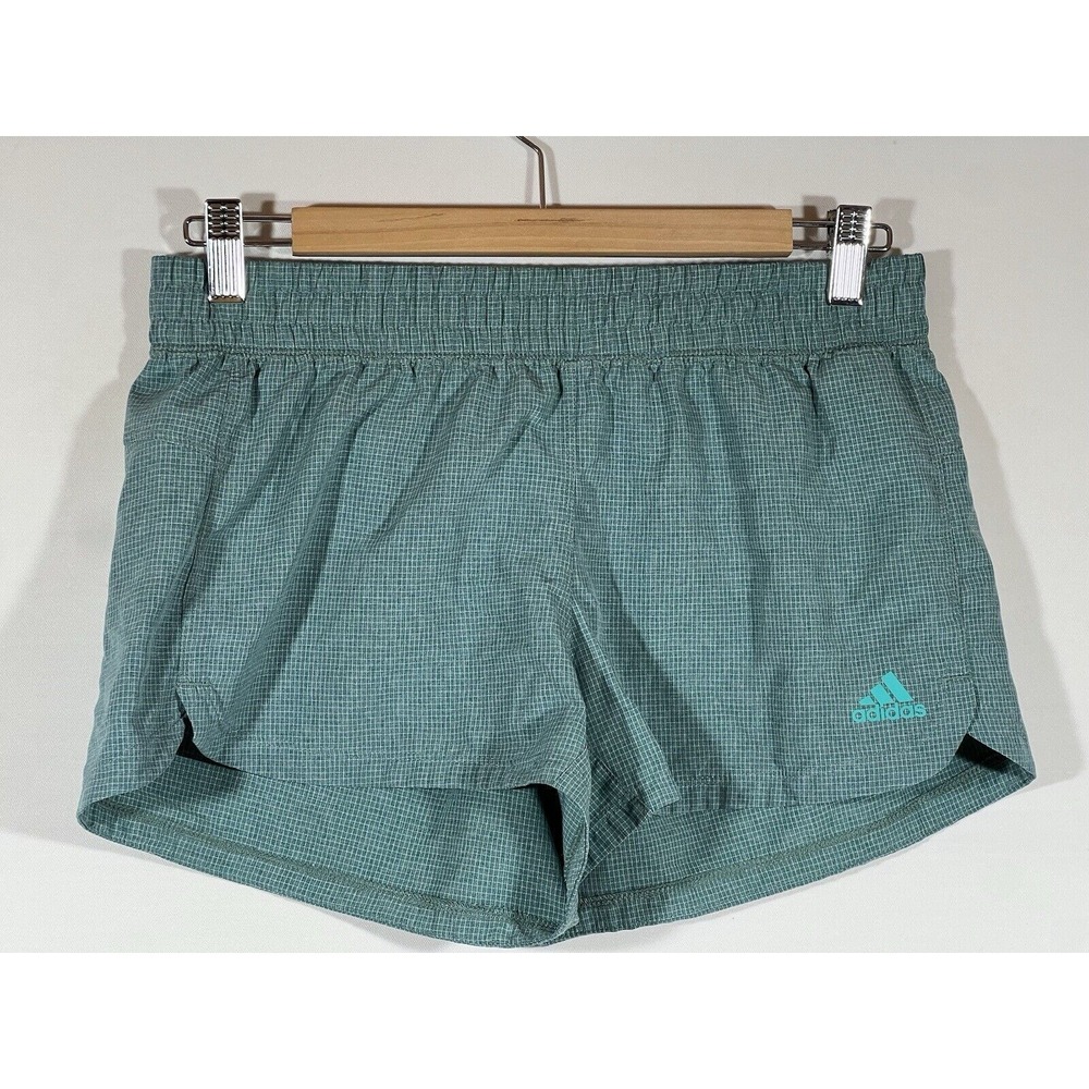 Adidas Running Shorts Womens Small Green Athletic Gym Lightweight Active